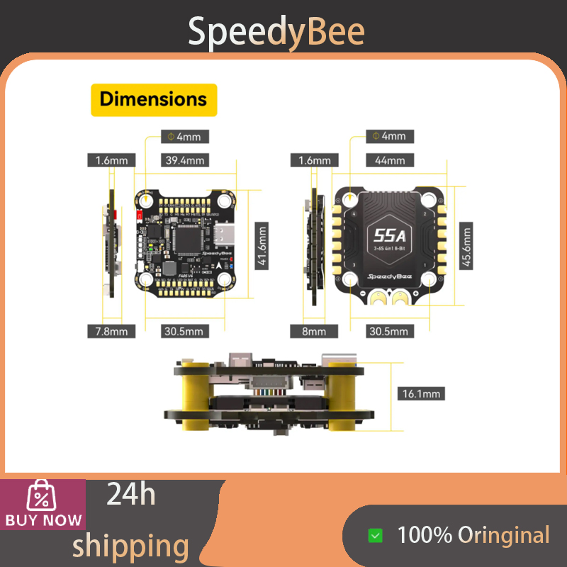 SpeedyBee F405 V4 BLS 55A 30x3 - Speedybee F405 V4 Bls 55A Stack recension och pris